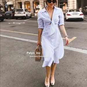 ❤️NWT ZARA STRIPED DRESS WITH KNOTTED DETAIL